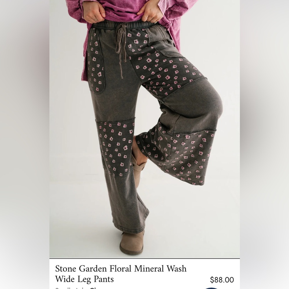 Like new Floral wide leg pants